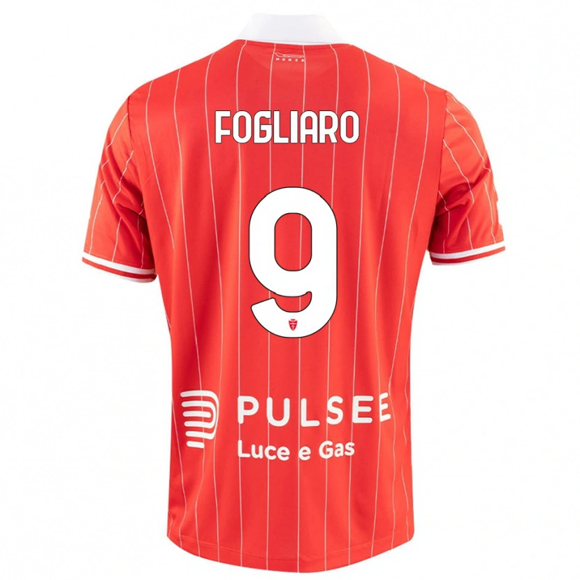 Danxen Heren Christian Fogliaro #9 Rood Wit Thuisshirt Thuistenue 2025/26 T-Shirt