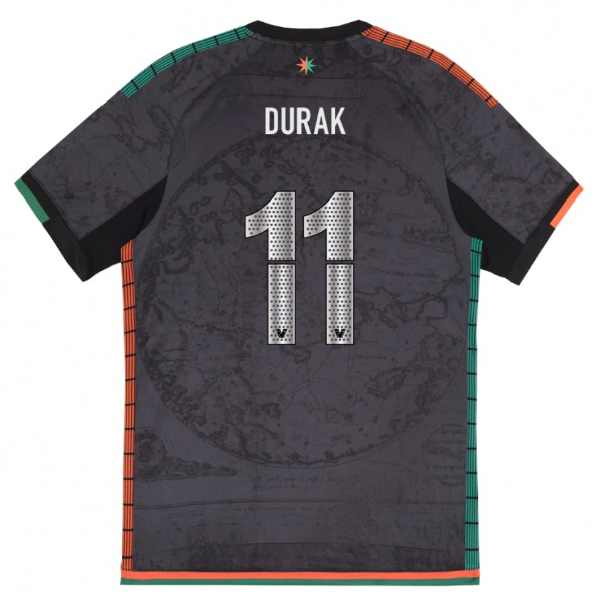 Danxen Heren Malik Durak #11 Donkergrijs Thuisshirt Thuistenue 2025/26 T-Shirt