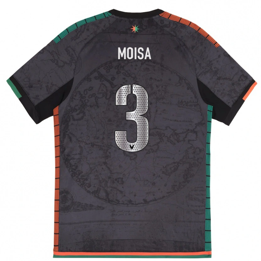 Danxen Heren Davide Moisa #3 Donkergrijs Thuisshirt Thuistenue 2025/26 T-Shirt