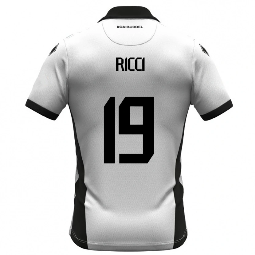 Danxen Heren Gabriele Ricci #19 Wit Zwart Oranje Thuisshirt Thuistenue 2025/26 T-Shirt