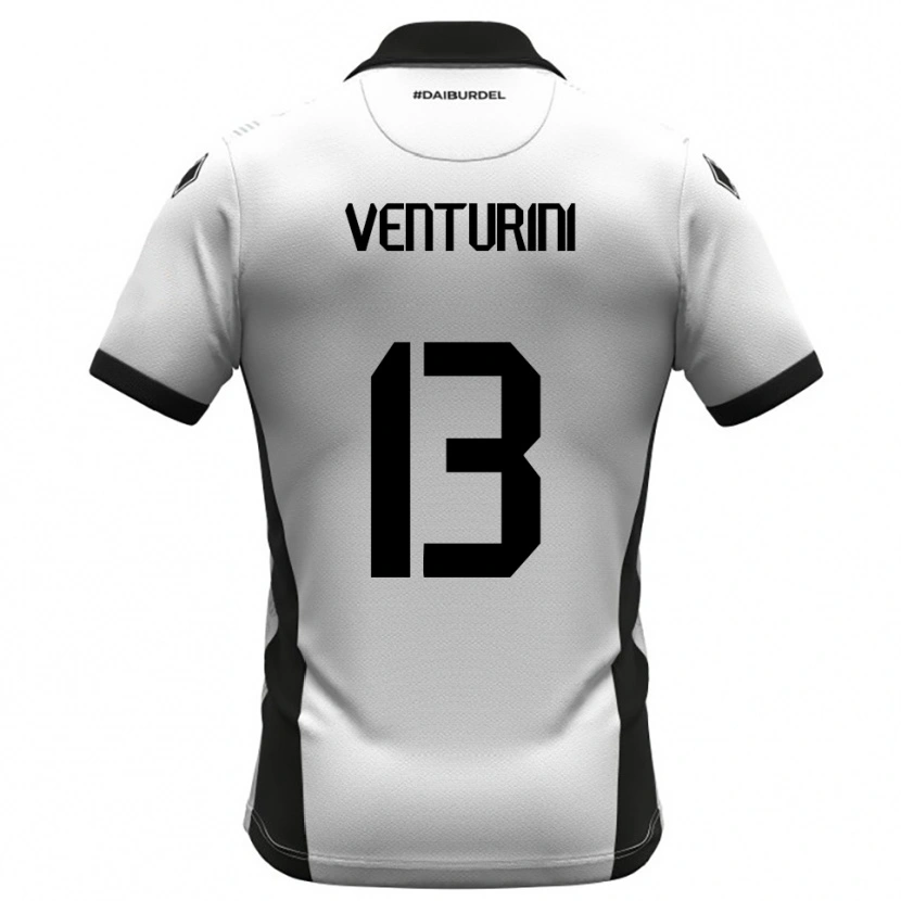 Danxen Heren Diego Venturini #13 Wit Zwart Oranje Thuisshirt Thuistenue 2025/26 T-Shirt