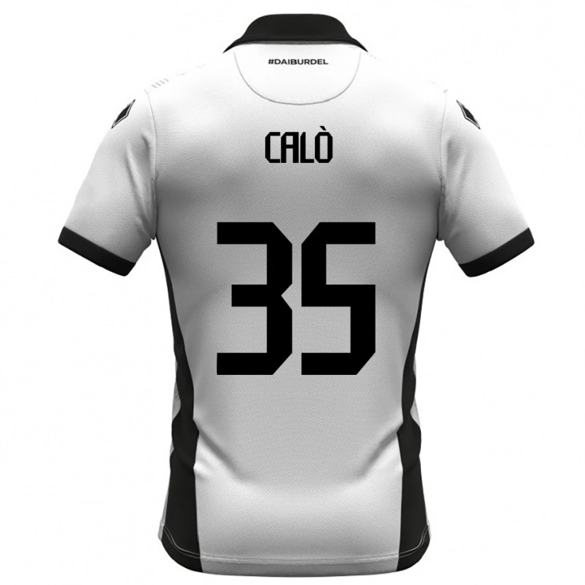 Danxen Heren Giacomo Calò #35 Wit Zwart Oranje Thuisshirt Thuistenue 2025/26 T-Shirt