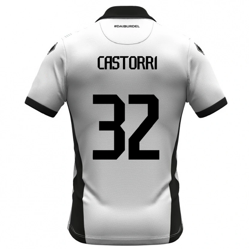 Danxen Heren Gianmarco Castorri #32 Wit Zwart Oranje Thuisshirt Thuistenue 2025/26 T-Shirt