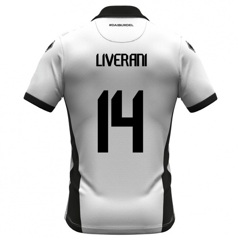 Danxen Heren Vittorio Liverani #14 Wit Zwart Oranje Thuisshirt Thuistenue 2025/26 T-Shirt