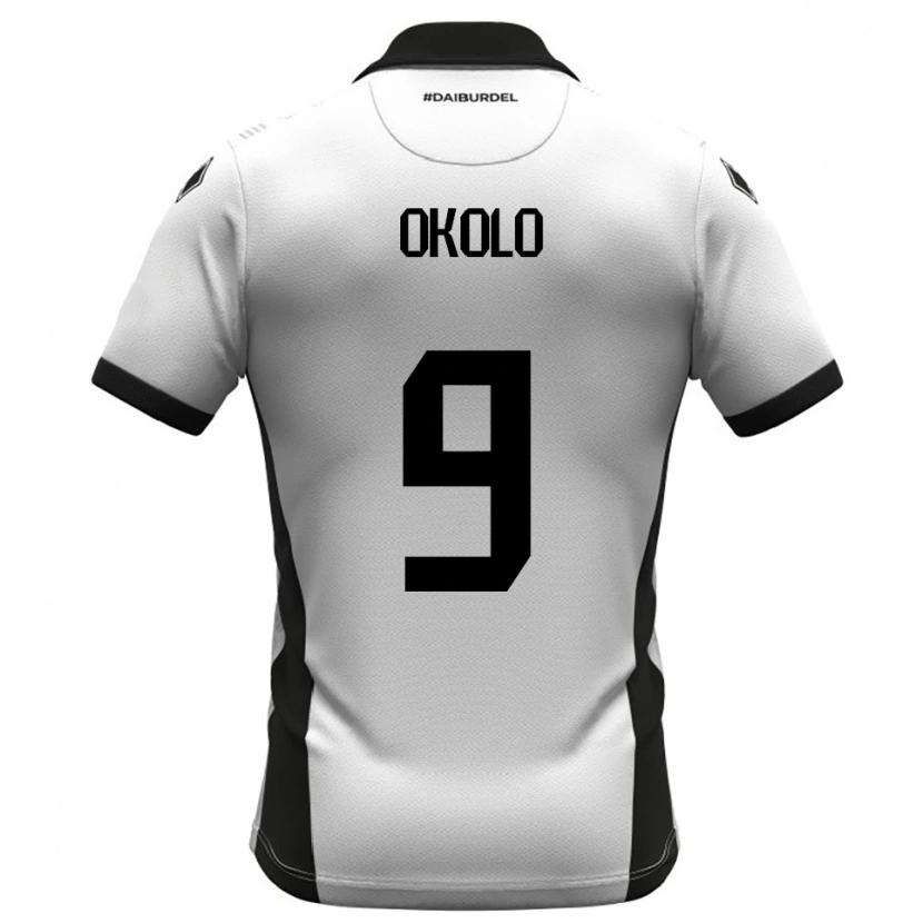 Danxen Heren Daniel Okolo #9 Wit Zwart Oranje Thuisshirt Thuistenue 2025/26 T-Shirt