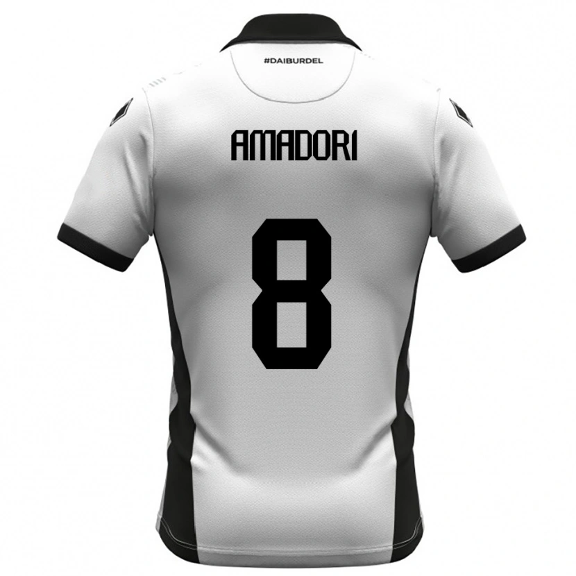 Danxen Heren Emilio Amadori #8 Wit Zwart Oranje Thuisshirt Thuistenue 2025/26 T-Shirt