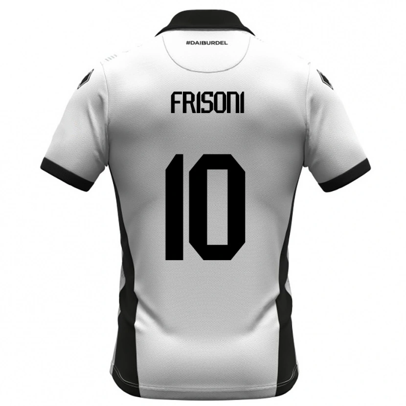 Danxen Heren Riccardo Frisoni #10 Wit Zwart Oranje Thuisshirt Thuistenue 2025/26 T-Shirt