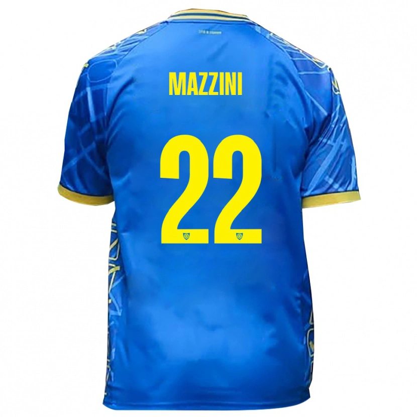 Danxen Heren Stefano Mazzini #22 Hemelsblauw Geel Thuisshirt Thuistenue 2025/26 T-Shirt