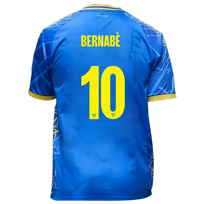 Danxen Heren Giacomo Bernabè #10 Hemelsblauw Geel Thuisshirt Thuistenue 2025/26 T-Shirt