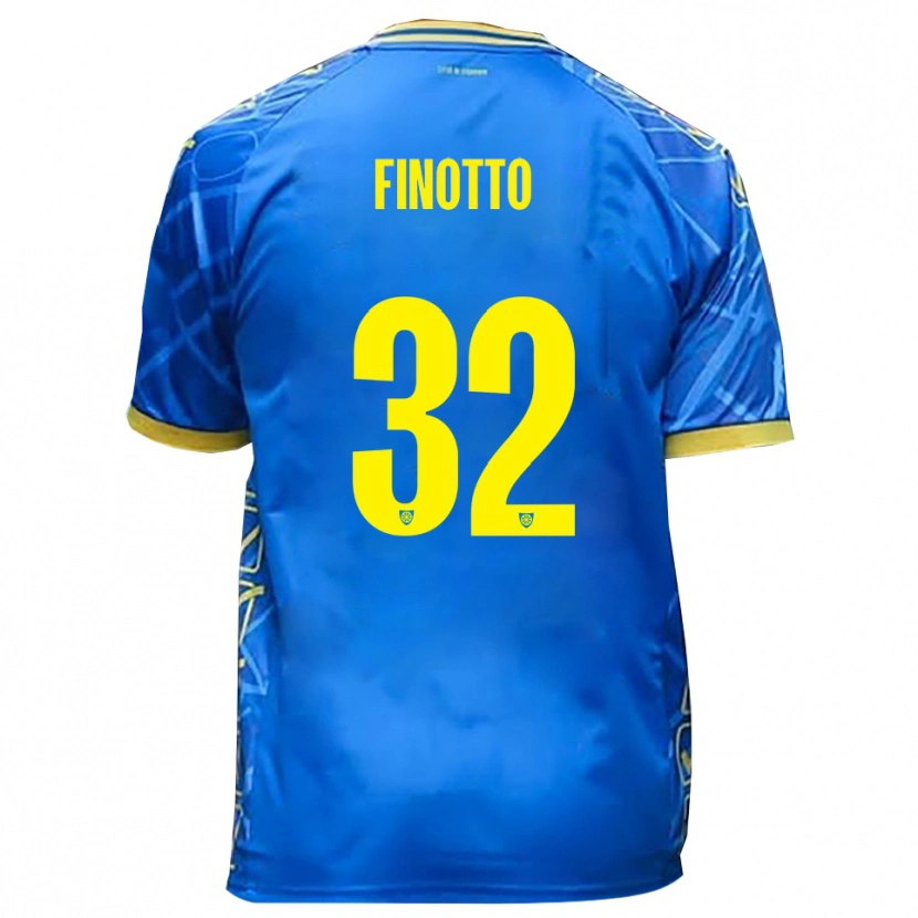 Danxen Heren Mattia Finotto #32 Hemelsblauw Geel Thuisshirt Thuistenue 2025/26 T-Shirt