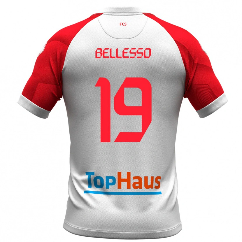 Danxen Heren Daniele Bellesso #19 Wit Rood Thuisshirt Thuistenue 2025/26 T-Shirt