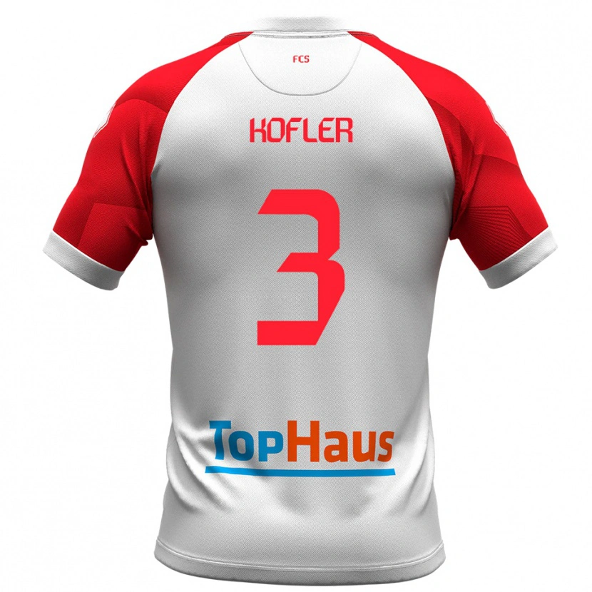 Danxen Heren Michael Kofler #3 Wit Rood Thuisshirt Thuistenue 2025/26 T-Shirt