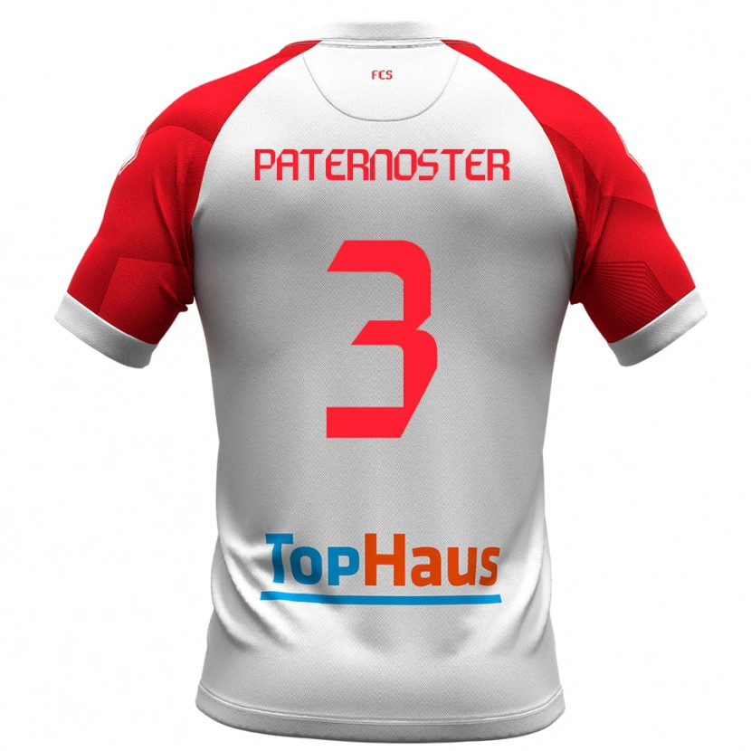 Danxen Heren Ivan Paternoster #3 Wit Rood Thuisshirt Thuistenue 2025/26 T-Shirt