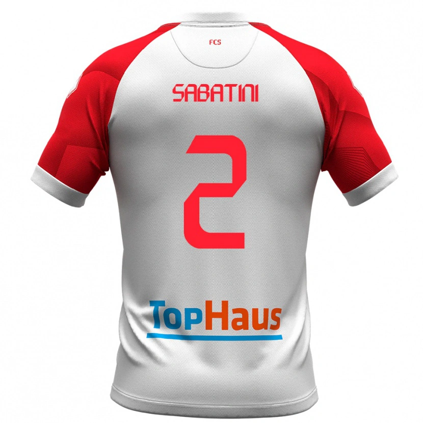 Danxen Heren Carlo Sabatini #2 Wit Rood Thuisshirt Thuistenue 2025/26 T-Shirt