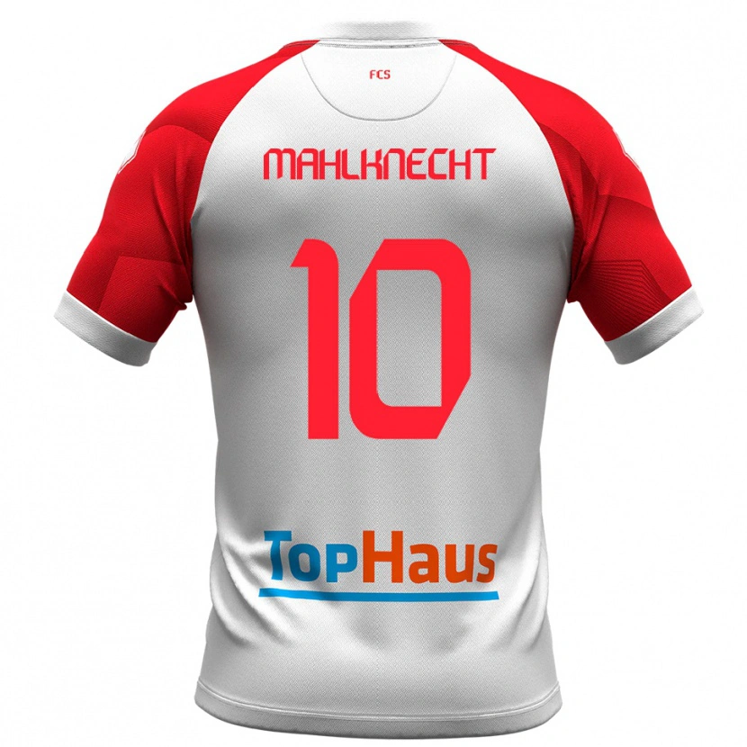 Danxen Heren Felix Mahlknecht #10 Wit Rood Thuisshirt Thuistenue 2025/26 T-Shirt