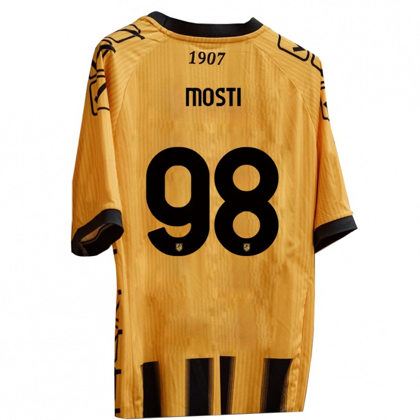 Danxen Heren Nicola Mosti #98 Geel Zwart Thuisshirt Thuistenue 2025/26 T-Shirt