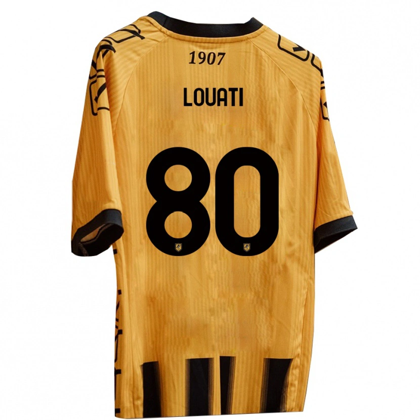 Danxen Heren Alessandro Louati #80 Geel Zwart Thuisshirt Thuistenue 2025/26 T-Shirt