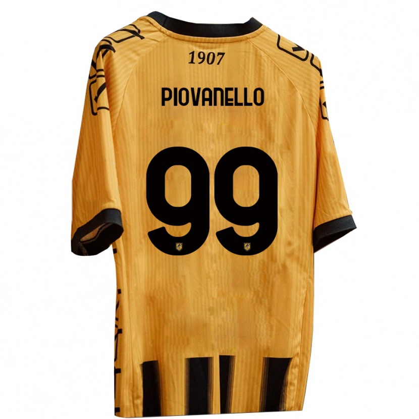 Danxen Heren Enrico Piovanello #99 Geel Zwart Thuisshirt Thuistenue 2025/26 T-Shirt
