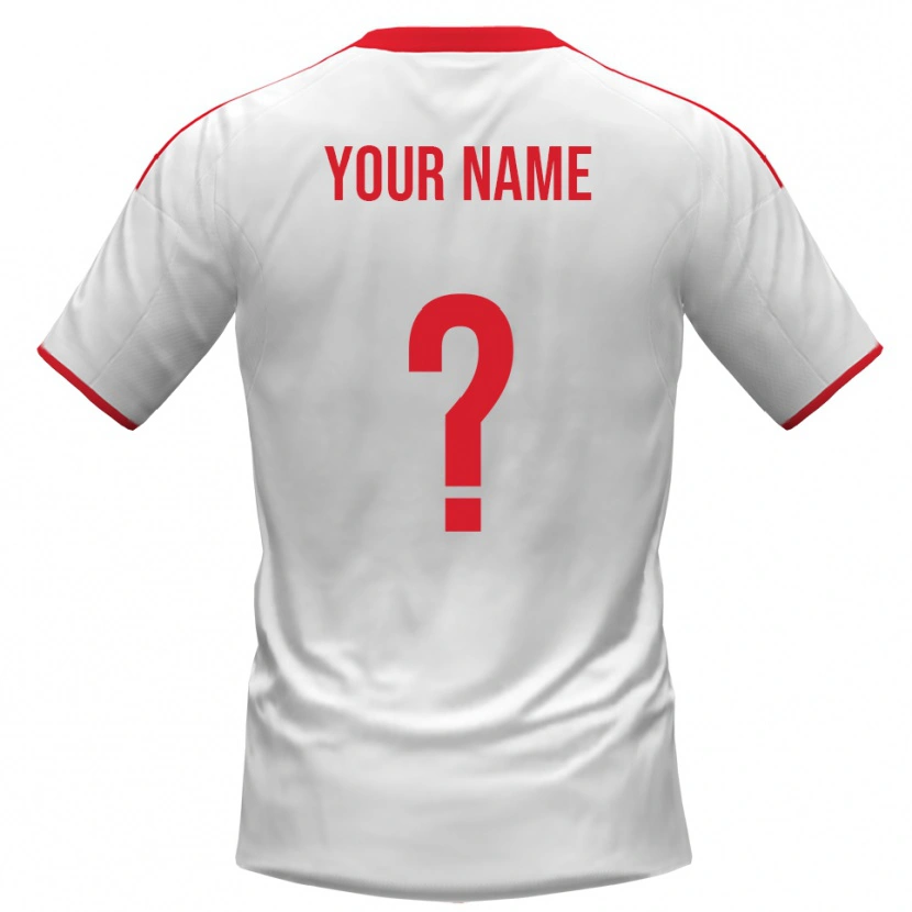 Danxen Heren Uw Naam #0 Wit Rood Thuisshirt Thuistenue 2025/26 T-Shirt