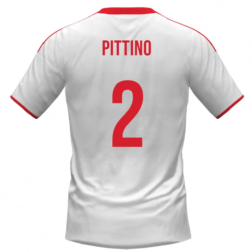 Danxen Heren Tommaso Pittino #2 Wit Rood Thuisshirt Thuistenue 2025/26 T-Shirt