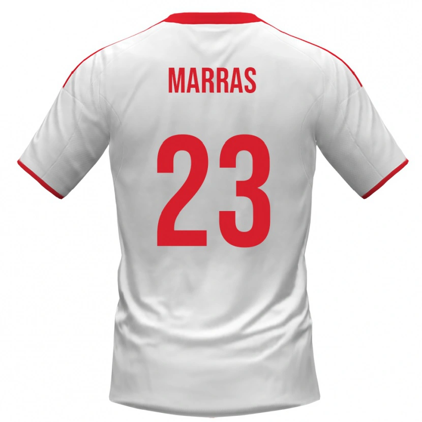 Danxen Heren Tommaso Marras #23 Wit Rood Thuisshirt Thuistenue 2025/26 T-Shirt