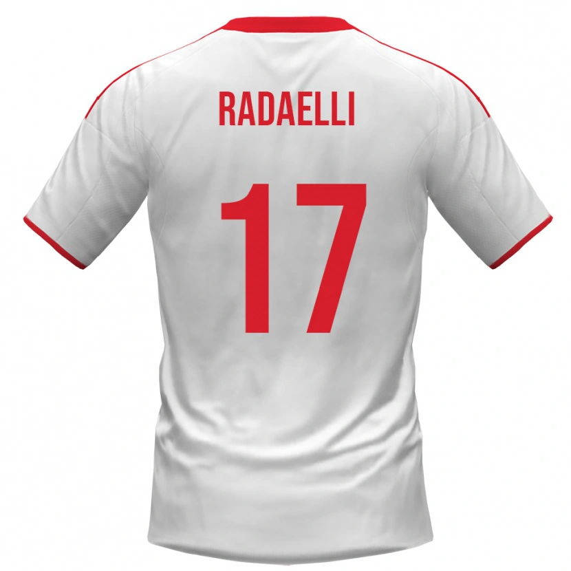 Danxen Heren Nicolò Radaelli #17 Wit Rood Thuisshirt Thuistenue 2025/26 T-Shirt