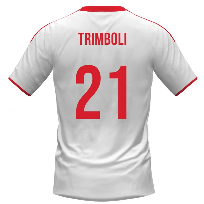 Danxen Heren Simone Trimboli #21 Wit Rood Thuisshirt Thuistenue 2025/26 T-Shirt
