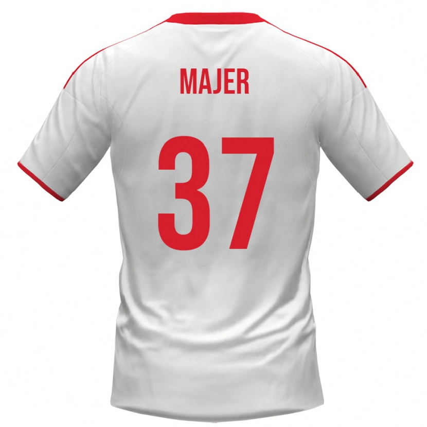 Danxen Heren Zan Majer #37 Wit Rood Thuisshirt Thuistenue 2025/26 T-Shirt