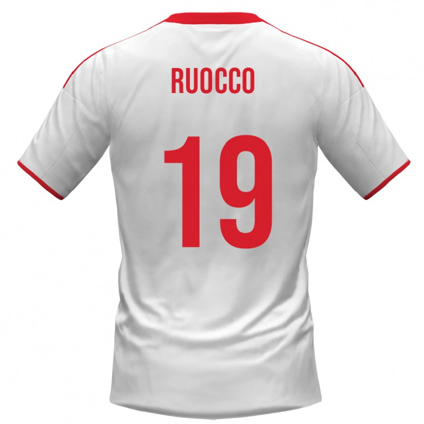 Danxen Heren Francesco Ruocco #19 Wit Rood Thuisshirt Thuistenue 2025/26 T-Shirt