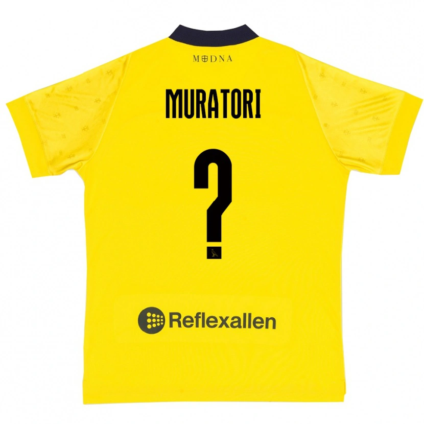 Danxen Heren Gabriele Muratori #0 Geel Donkerblauw Thuisshirt Thuistenue 2025/26 T-Shirt