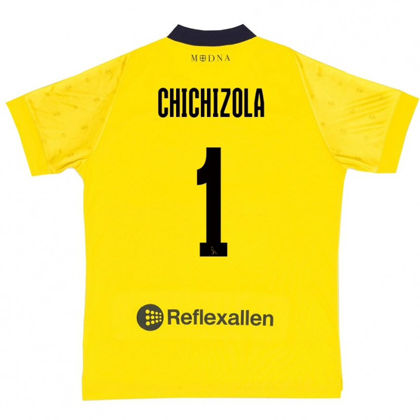 Danxen Heren Leandro Chichizola #1 Geel Donkerblauw Thuisshirt Thuistenue 2025/26 T-Shirt