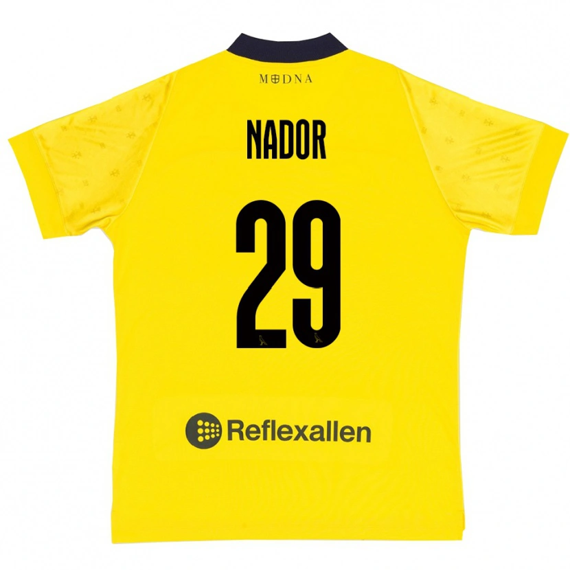 Danxen Heren Steven Nador #29 Geel Donkerblauw Thuisshirt Thuistenue 2025/26 T-Shirt