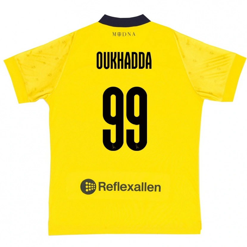 Danxen Heren Shady Oukhadda #99 Geel Donkerblauw Thuisshirt Thuistenue 2025/26 T-Shirt