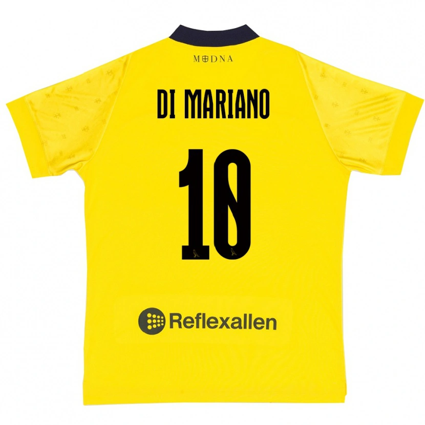 Danxen Heren Francesco Di Mariano #10 Geel Donkerblauw Thuisshirt Thuistenue 2025/26 T-Shirt