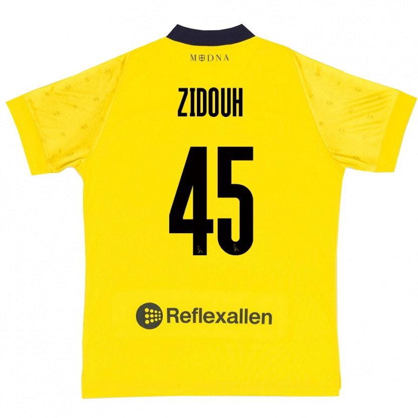 Danxen Heren Taha Zidouh #45 Geel Donkerblauw Thuisshirt Thuistenue 2025/26 T-Shirt