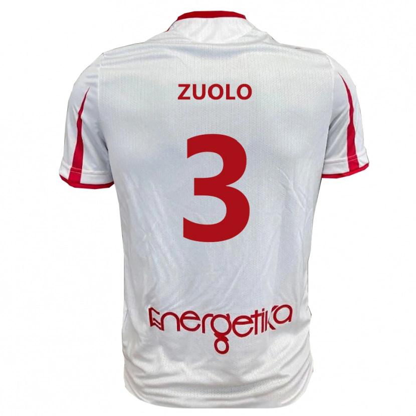 Danxen Heren Christian Zuolo #3 Wit Rood Thuisshirt Thuistenue 2025/26 T-Shirt