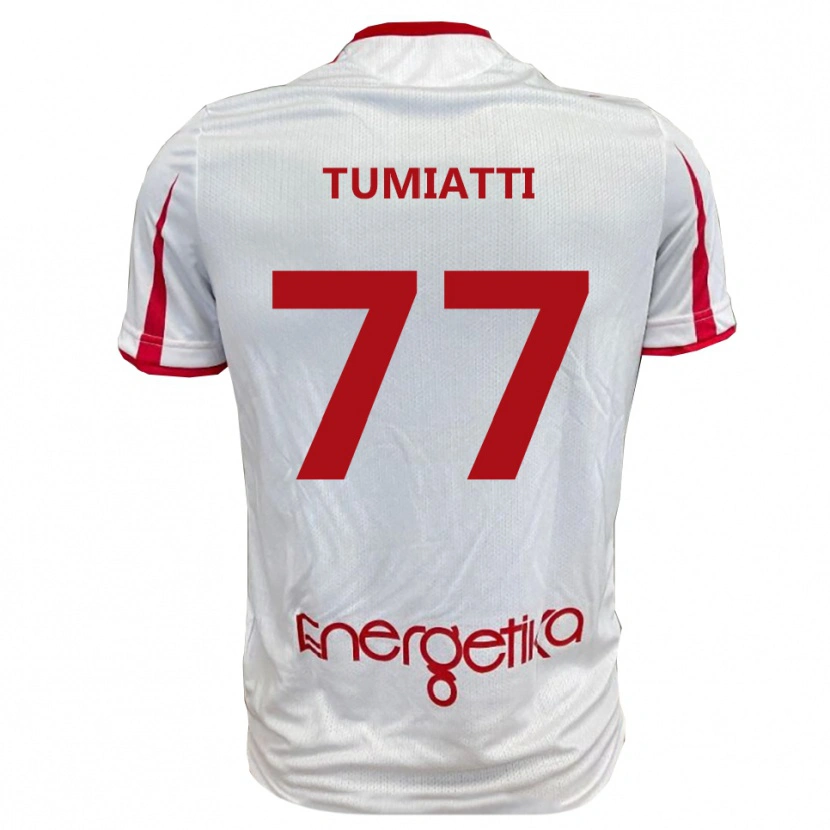 Danxen Heren Francesco Tumiatti #77 Wit Rood Thuisshirt Thuistenue 2025/26 T-Shirt