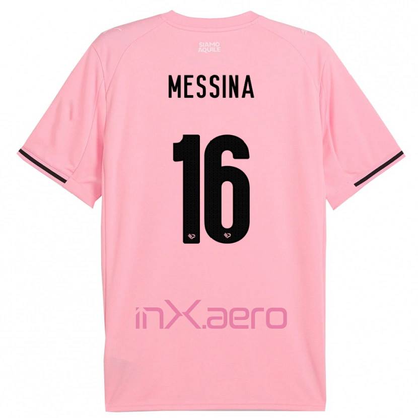Danxen Heren Pietro Messina #16 Roze Zwart Thuisshirt Thuistenue 2025/26 T-Shirt