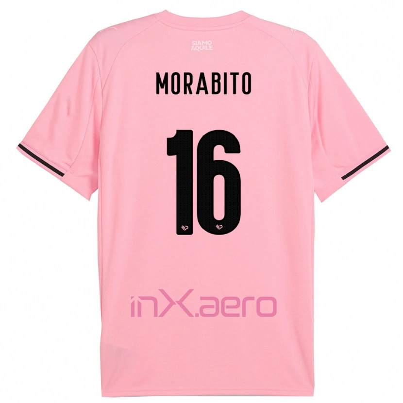 Danxen Heren Gioele Maria Morabito #16 Roze Zwart Thuisshirt Thuistenue 2025/26 T-Shirt