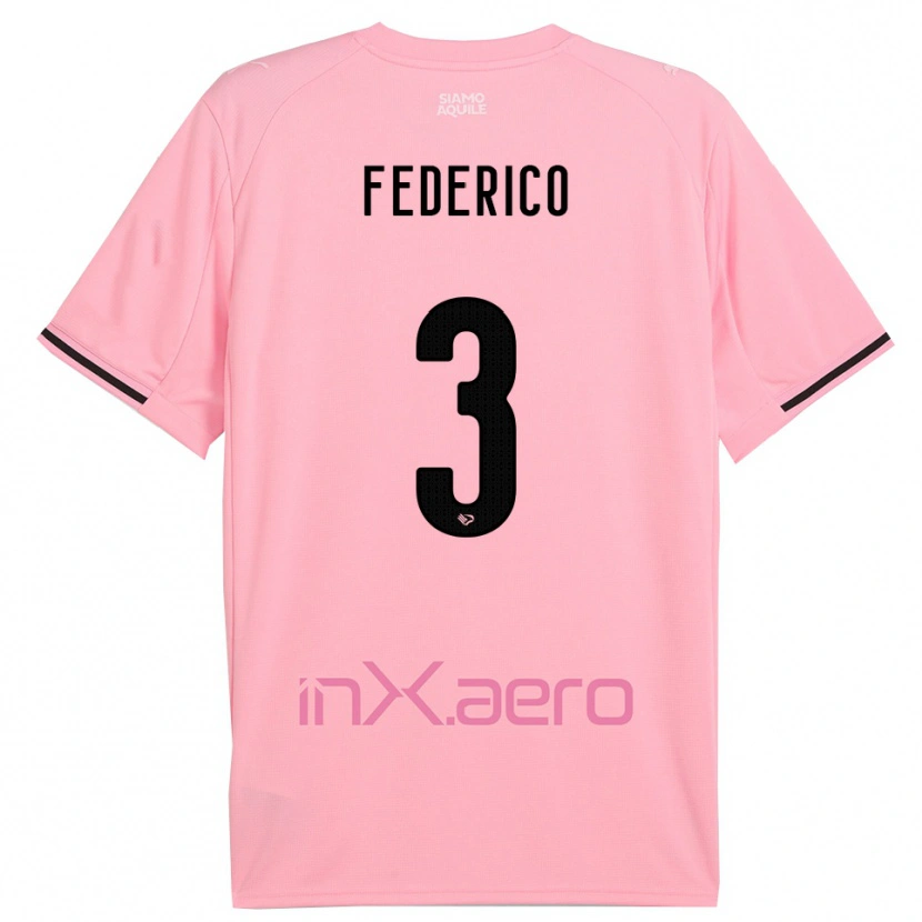 Danxen Heren Davide Federico #3 Roze Zwart Thuisshirt Thuistenue 2025/26 T-Shirt