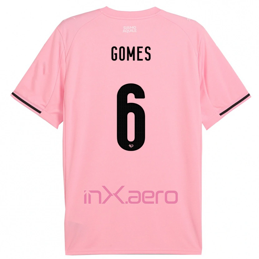 Danxen Heren Claudio Gomes #6 Roze Zwart Thuisshirt Thuistenue 2025/26 T-Shirt