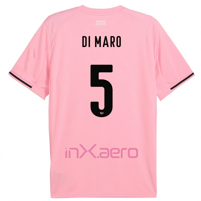 Danxen Heren Filippo Di Maro #5 Roze Zwart Thuisshirt Thuistenue 2025/26 T-Shirt