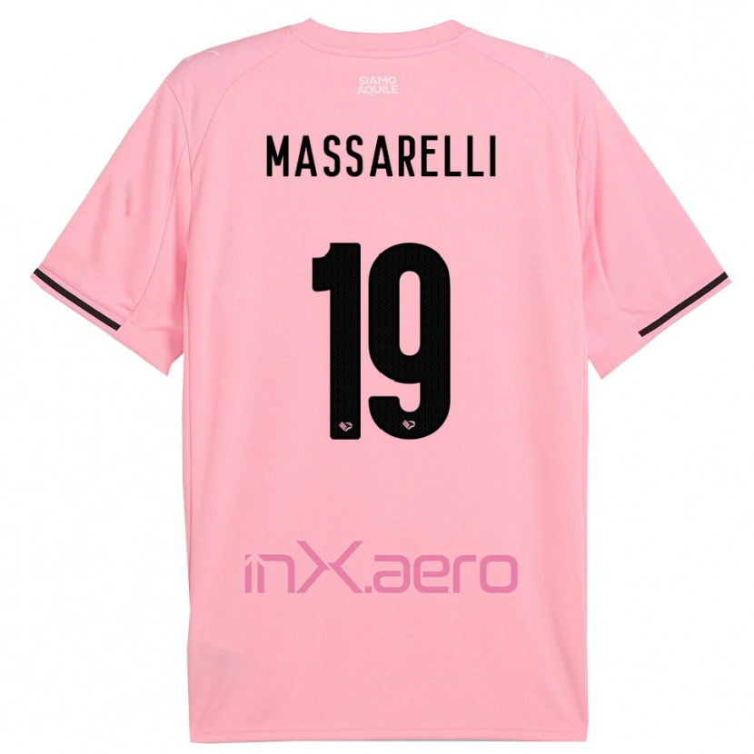 Danxen Heren Francesco Massarelli #19 Roze Zwart Thuisshirt Thuistenue 2025/26 T-Shirt