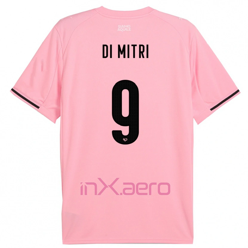 Danxen Heren Salvatore Di Mitri #9 Roze Zwart Thuisshirt Thuistenue 2025/26 T-Shirt