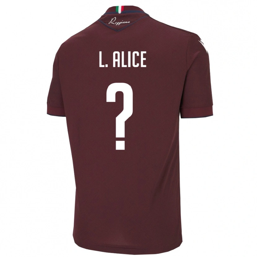 Danxen Heren Lombardi Alice #0 Bourgondië Wit Thuisshirt Thuistenue 2025/26 T-Shirt