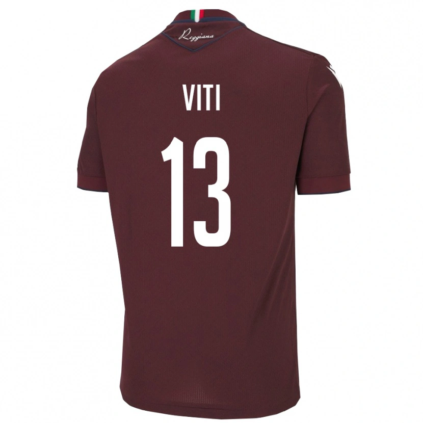 Danxen Heren Jacopo Viti #13 Bourgondië Wit Thuisshirt Thuistenue 2025/26 T-Shirt