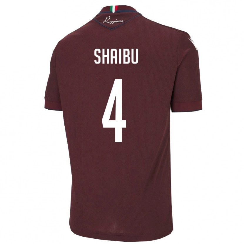 Danxen Heren Nuhu Shaibu #4 Bourgondië Wit Thuisshirt Thuistenue 2025/26 T-Shirt