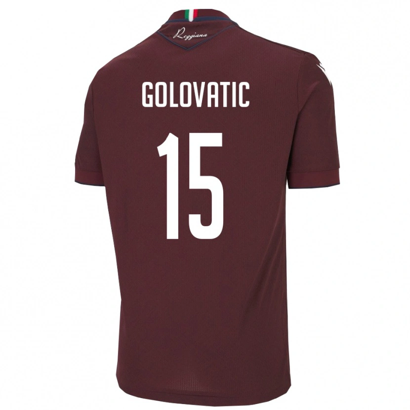 Danxen Heren Daniel Golovatic #15 Bourgondië Wit Thuisshirt Thuistenue 2025/26 T-Shirt