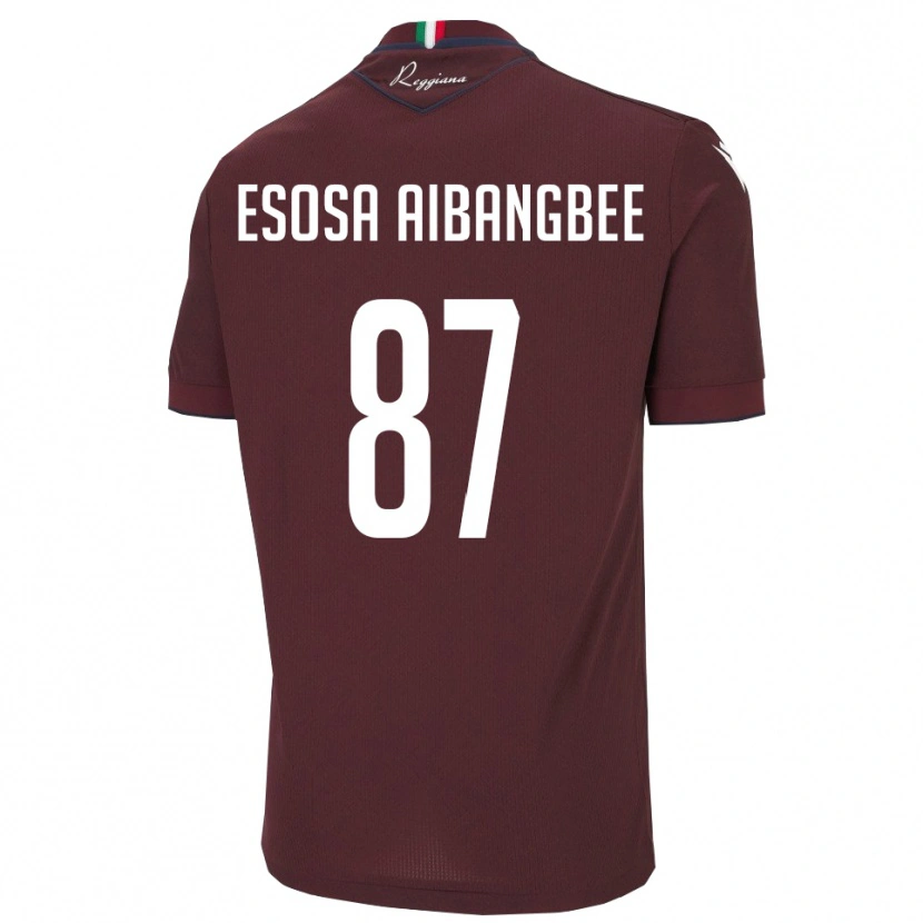 Danxen Heren Simon Esosa Aibangbee #87 Bourgondië Wit Thuisshirt Thuistenue 2025/26 T-Shirt