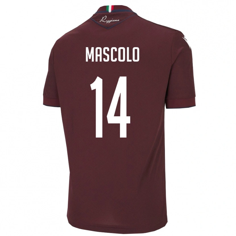 Danxen Heren Luca Mascolo #14 Bourgondië Wit Thuisshirt Thuistenue 2025/26 T-Shirt